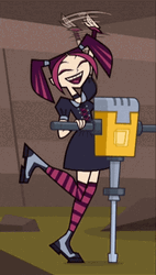 Total Drama Lauren With A Jackhammer GIF