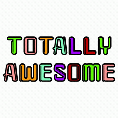 Totally Awesome Colorful Letters GIF