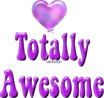 Totally Awesome Heart Balloon Sticker