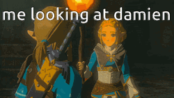 Totk Looking At Damien GIF