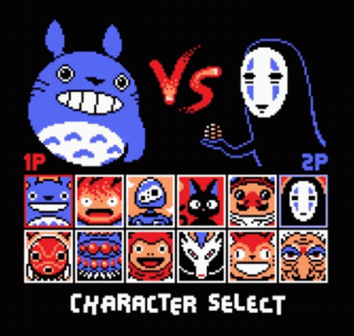 Totoro And No Face Character Select Screen GIF