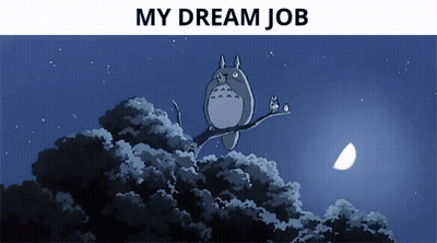 Totoro On Tree Branch My Dream Job GIF