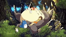 Totoro Sleeping With Satsuki And Mei Kusakabe GIF