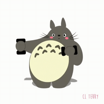 Totoro With Cl Terry Written GIF