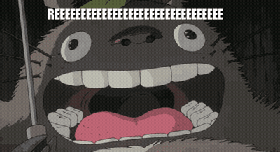 Totoro With Smaller Totoro On Top GIF