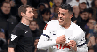 Tottenham Soccer Player Celebrating Goal GIF