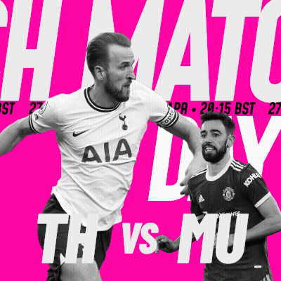 Tottenham Vs Man United Soccer Match Poster GIF
