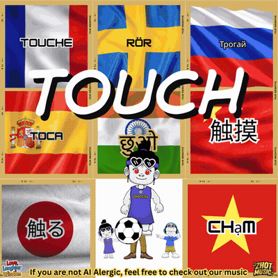 Touch Poster With Flags GIF