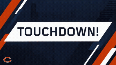 Touchdown Sign With Chicago Bears Logo GIF