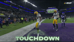 Touchdown Waving Green Bay Packers GIF