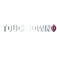 Touchdown Word With Football Sticker