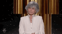 Touched Jane Fonda Cecil B. DeMille Award 2021 Golden Globes GIF