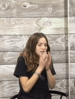 Touched Sad Sign Language Hair Flip GIF