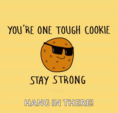 Tough Cookie In Sunglasses: You're One Tough Cookie Stay Strong Hang In There GIF