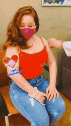 Tough Masculine Woman Got Vaccine GIF