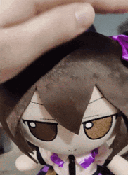 Touhou Project Cute Plush Toy Head Pats  GIF