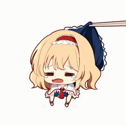 Touhou Project Hanging Chibi Alice Crying  GIF