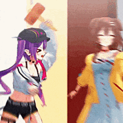 Towa Korone Bonk   GIF