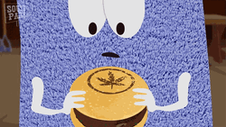 Towelie Consuming Hamburger Happily GIF