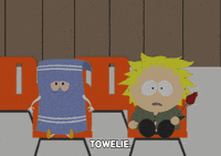 Towelie Sitting Beside Nervous Kenny GIF