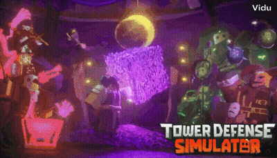Tower Defense Simulator In Dark Room GIF