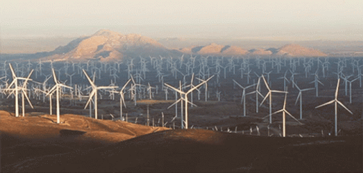 Towering Tehachapi Windmill Farm GIF