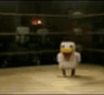 Toy Chicken With Yellow Beak GIF