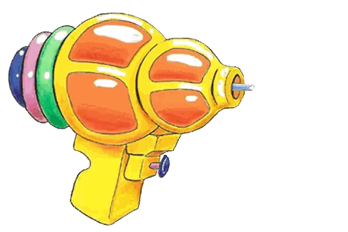 Toy Gun With Flag Saying Ao Eu Iy Sticker