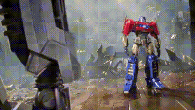 Toy Robot Standing On Concrete Floor GIF