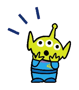 Toy Story Alien Covering Face Sticker