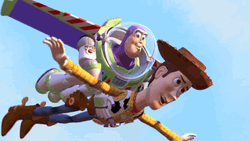 Toy Story Buzz Woody Flying GIF | GIFDB.com