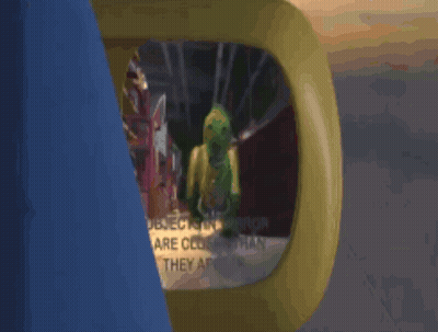 Toy Story Character In Rear View Mirror GIF