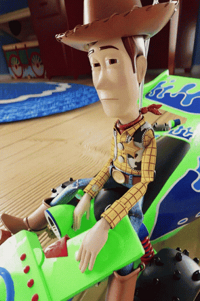 Toy Story Character Sitting In Toy Car GIF