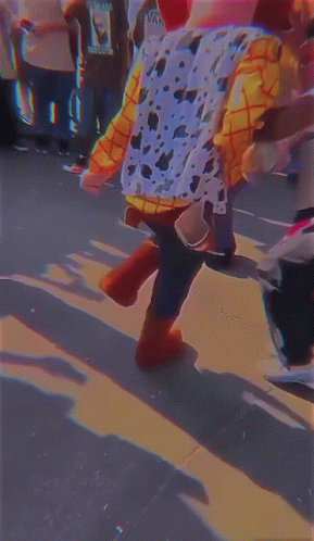 Toy Story Character Walking With Park Text GIF