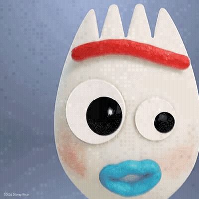 Toy Story Character With Big Eyes And Blue Lips GIF