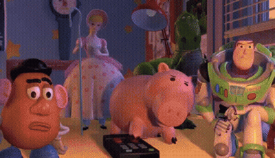 Toy Story Characters With Buzz Lightyear GIF