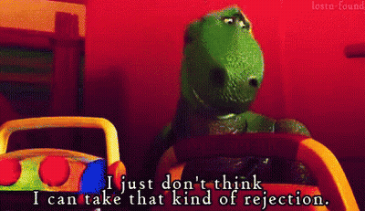 Toy Story Dinosaur I Just Can't Take Rejection GIF