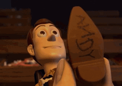 Toy Story Painting Woody Shoes GIF