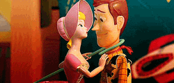 Toy Story Woody And Bo Peep Cartoon Love GIF