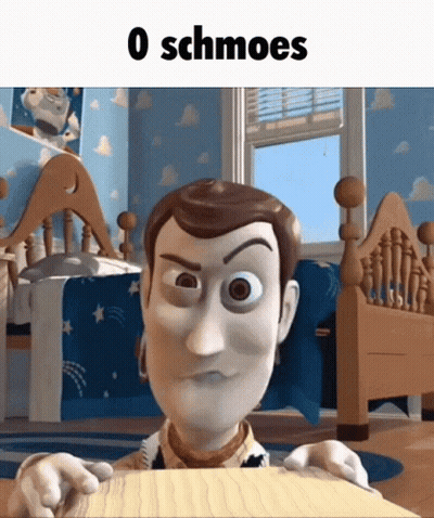 Toy Story Woody Doll Saying Wow In Front Of Toy Box GIF
