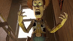 Toy Story Woody Scary Screaming GIF