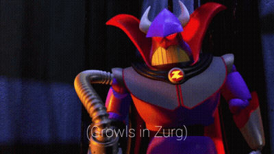 Toy Story Zurg Holding Hose GIF