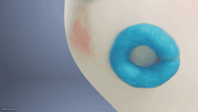 Toy With Blue Circle Close Up GIF