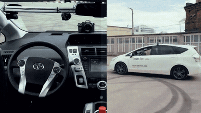 Toyota Car With Camera On Top GIF