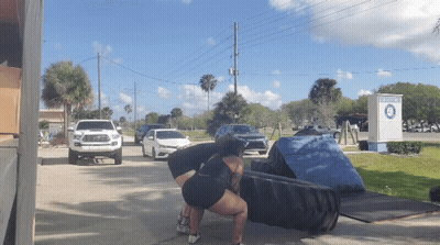Toyota Truck Parked Next To Florida Sign GIF