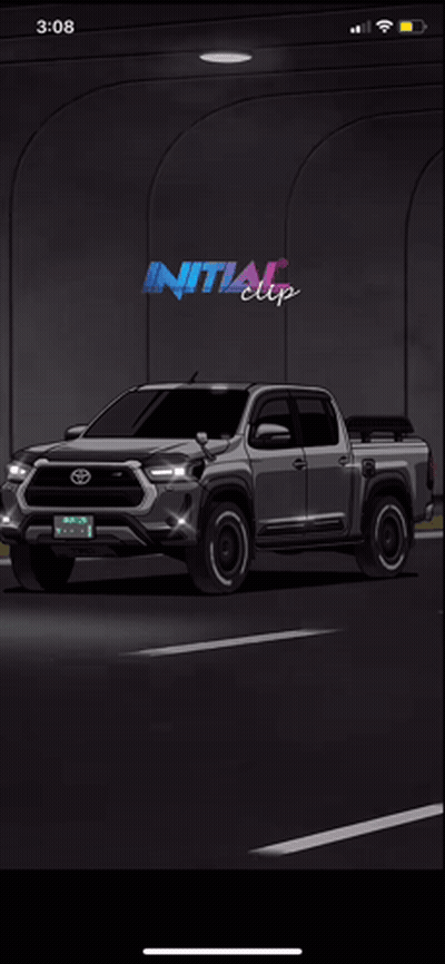 Toyota Truck With Initial Clip
