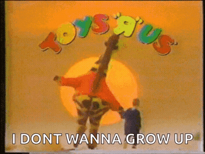 Toys R Us Giraffe Doing Handstand GIF