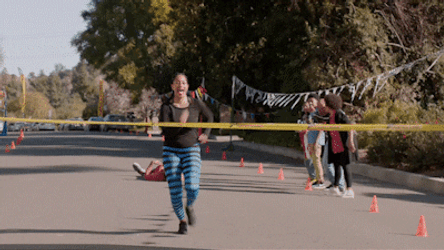 Tracee Ellis Ross  Crossing Finish Line GIF