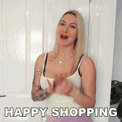 Tracy Kiss Happy Shopping GIF