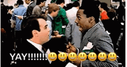 Trading Places Dan And Murphy Hugging GIF